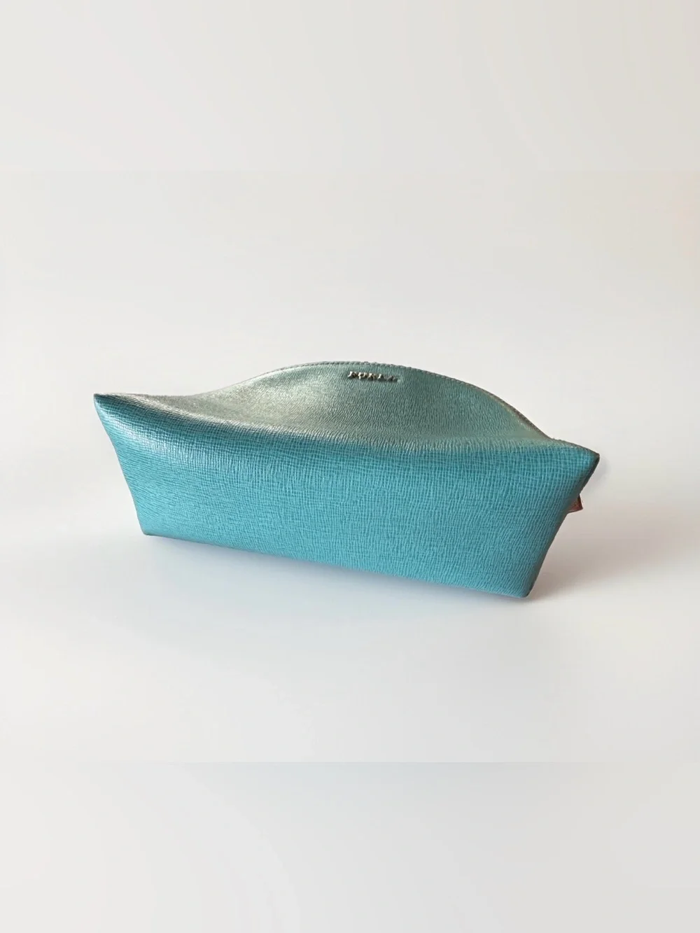 Furla Teal Dome shape Mini Bag Pouch